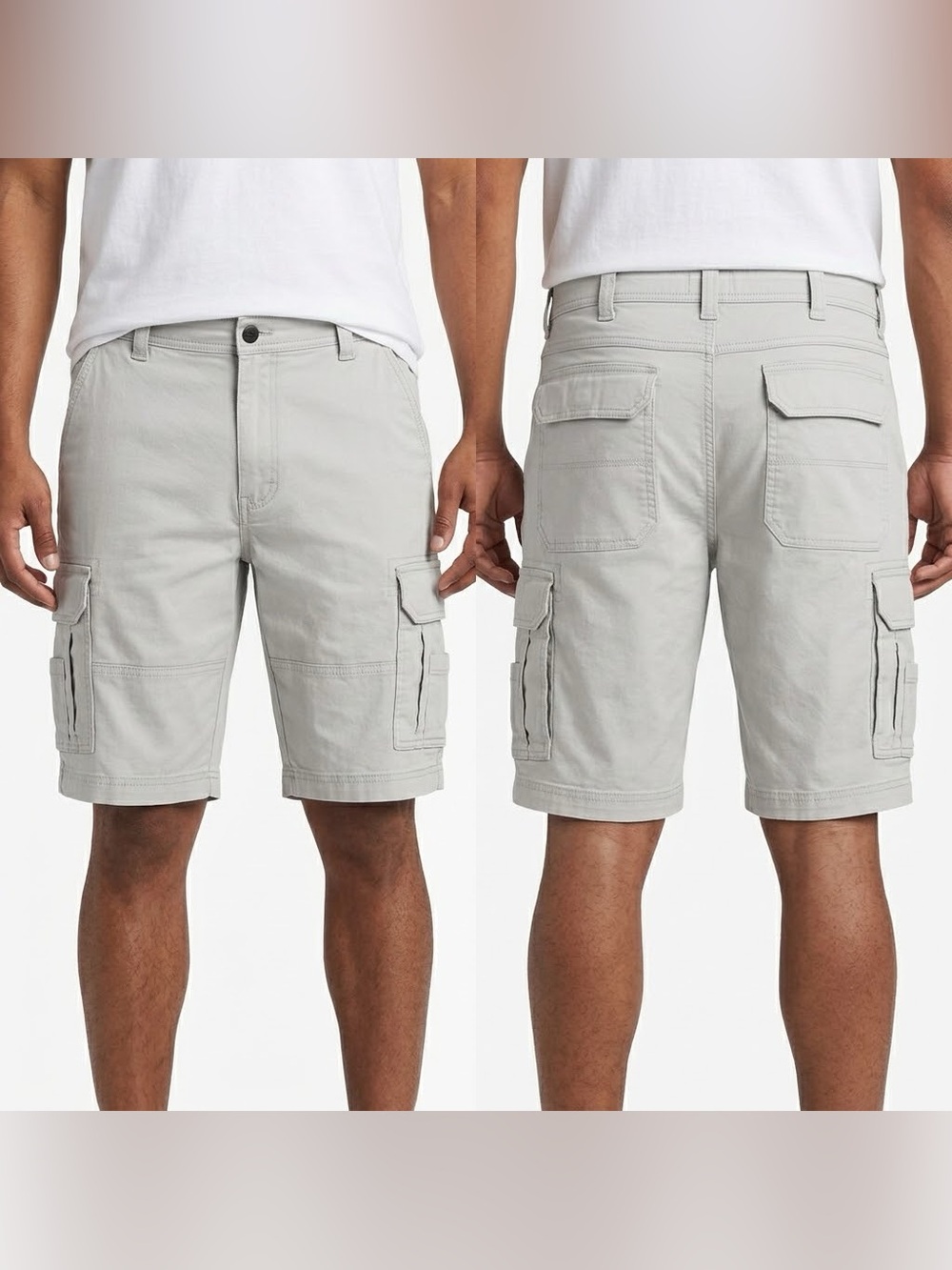 RedHead Men's Stretch Canvas Cargo Shorts Size 40 Beige
